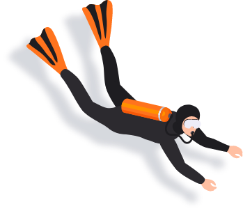 ダイバーのイラスト