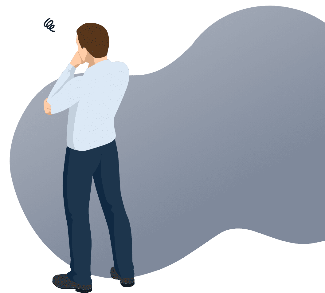 困っている人のイラスト