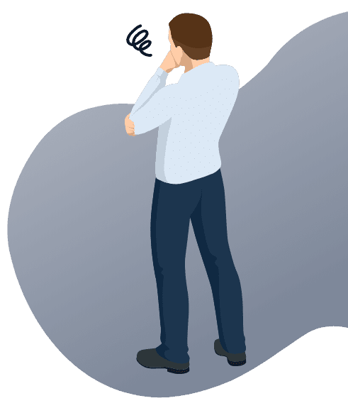 困っている人のイラスト